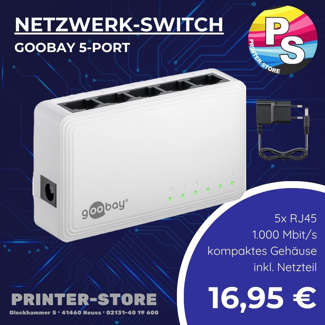 💻 Goobay 5-Port Netzwerk Switch
