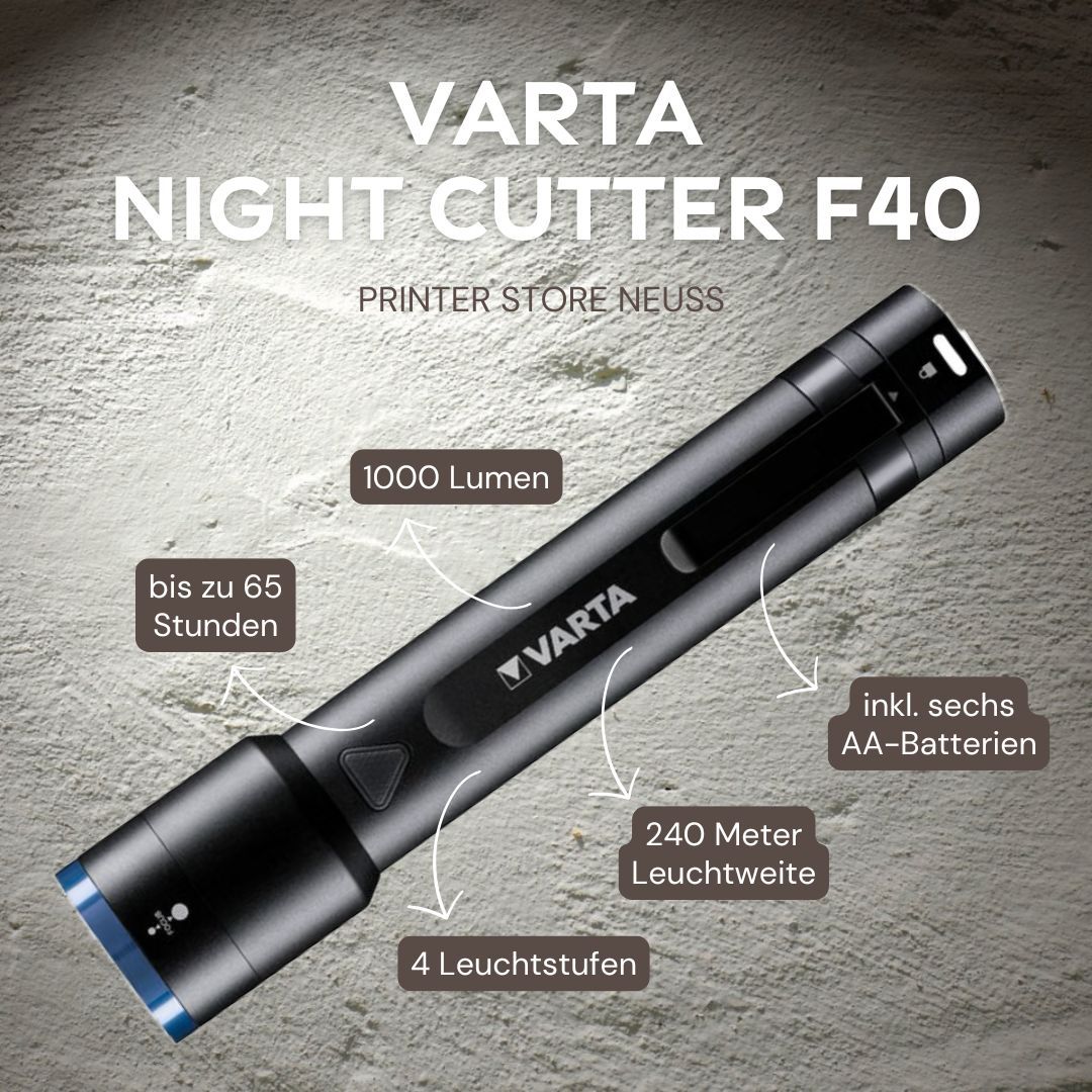 🔦Varta LED-Outdoor-Taschenlampen Robuste Aluminium Lampe F40. 42,95€