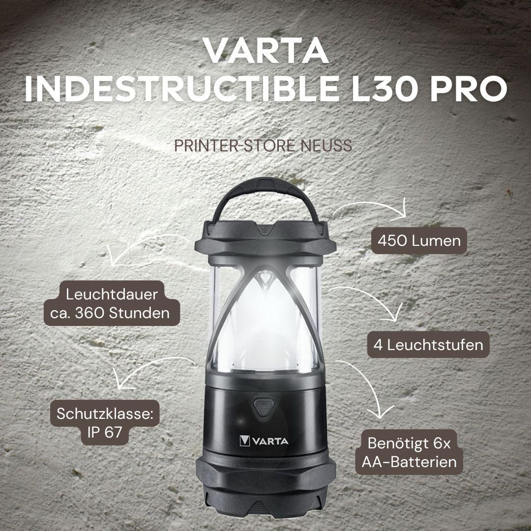 🔦Varta Indestructible L30 Pro Ob beim Camping oder beim Stromausfall, diese Laterne bringt viel Licht mit langer Leuchtdauer. 32,95€