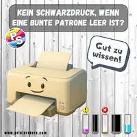 Kein Schwarzdruck wenn bunte Patrone leer ist?
