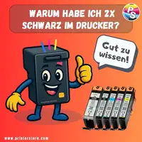 Warum habe ich 2 Schwarz im Drucker?
