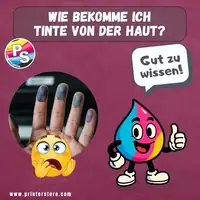 Wie bekomme ich Druckertinte von der Haut?