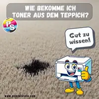 Wie bekomme ich Toner aus Kleidung oder Teppich?
