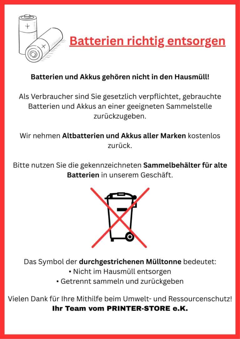 Batterien richtig entsorgen