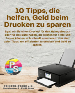 10 Tipps um Geld beim Drucken sparen