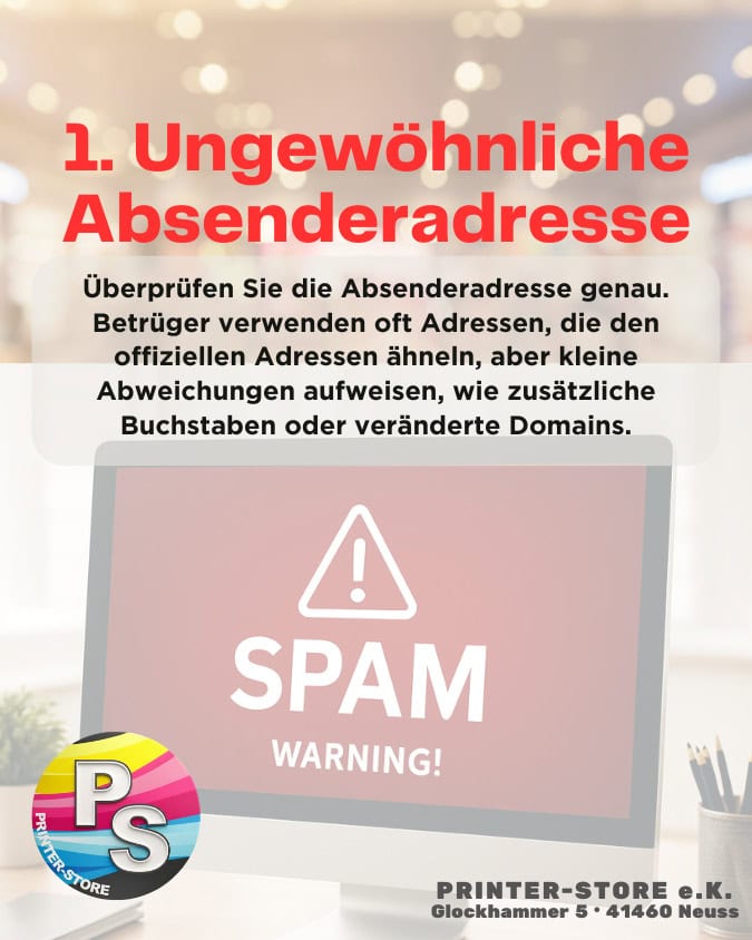 Gefälschte E-Mail erkennen Tipp 1