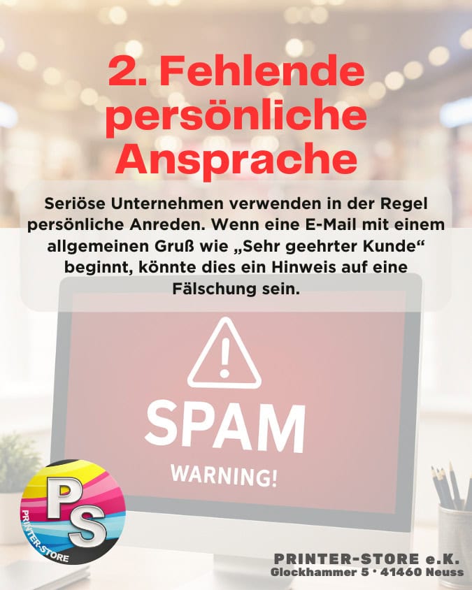 Gefälschte E-Mail erkennen Tipp 2