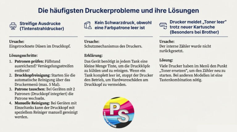 Die häufigsten Druckerprobleme und ihre Lösungen