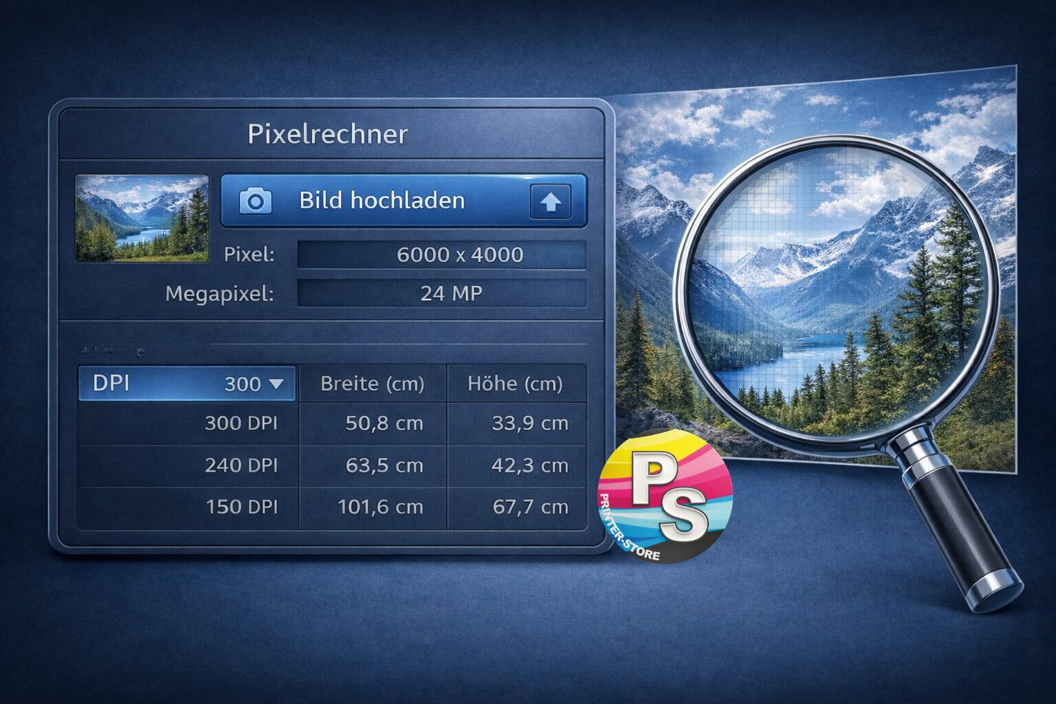 Pixelrechner & DPI Check: Ist Ihr Bild scharf genug?