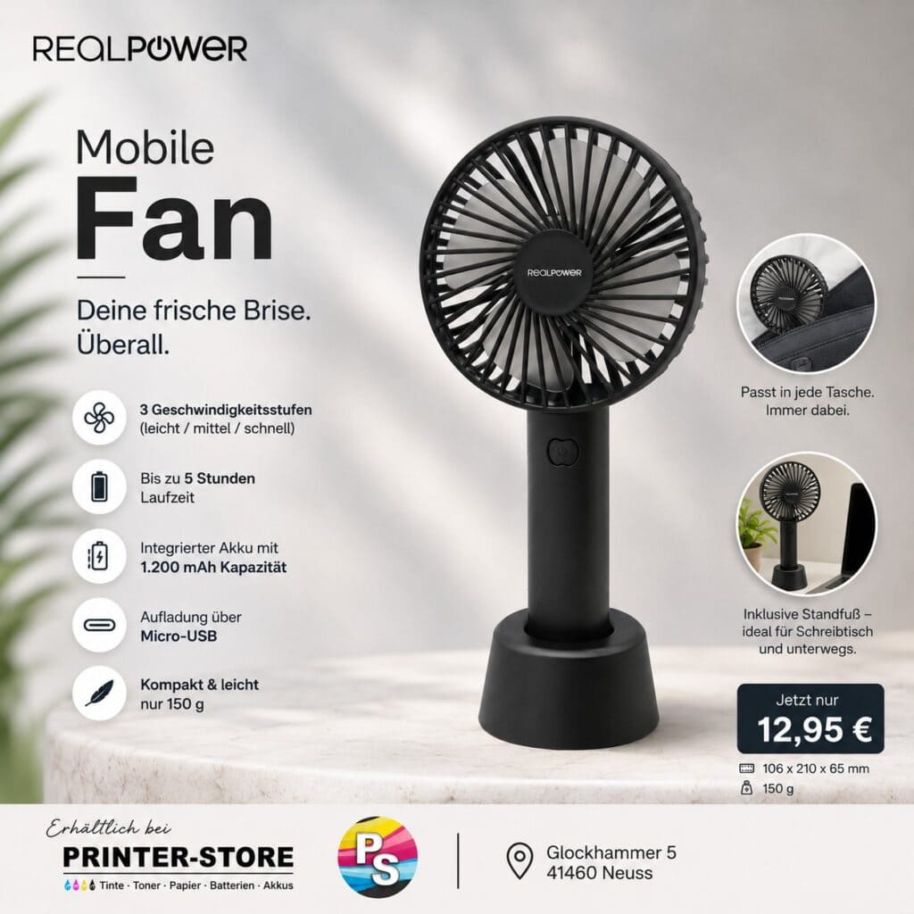 RealPower Akku-Ventilator