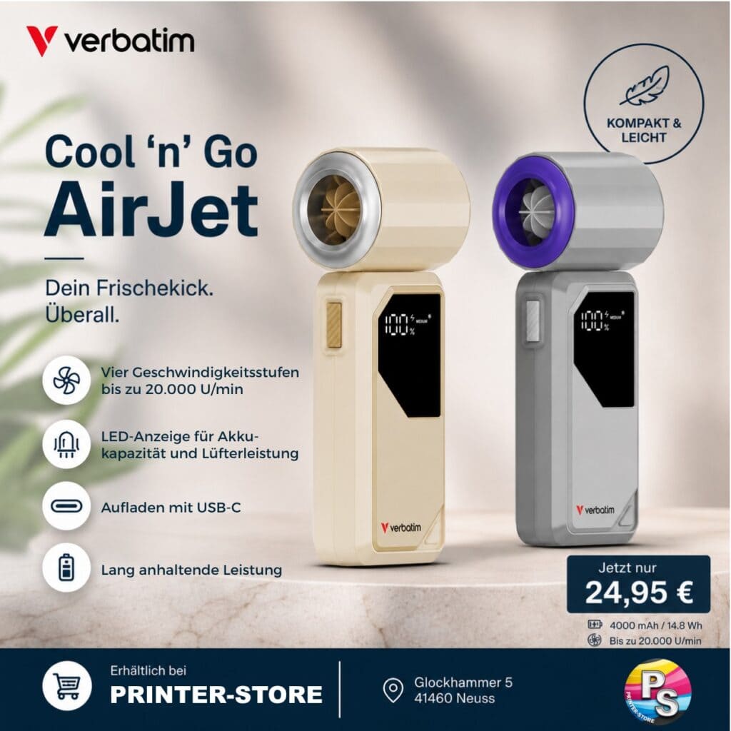 Verbatim AirJet Akku-Ventilator